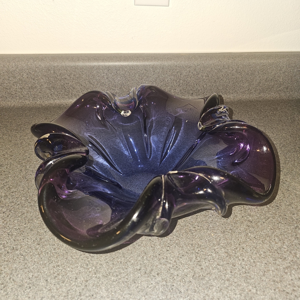 Elegant Purple Glass Bowl